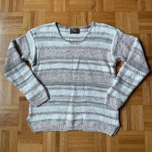 vintage 80s alps cotton blend knit sweater- super soft